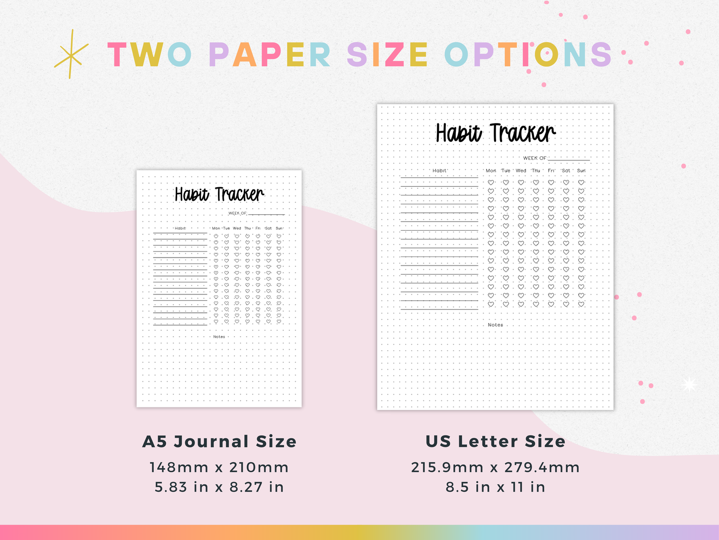 Weekly Habit Tracker (Planner Insert)