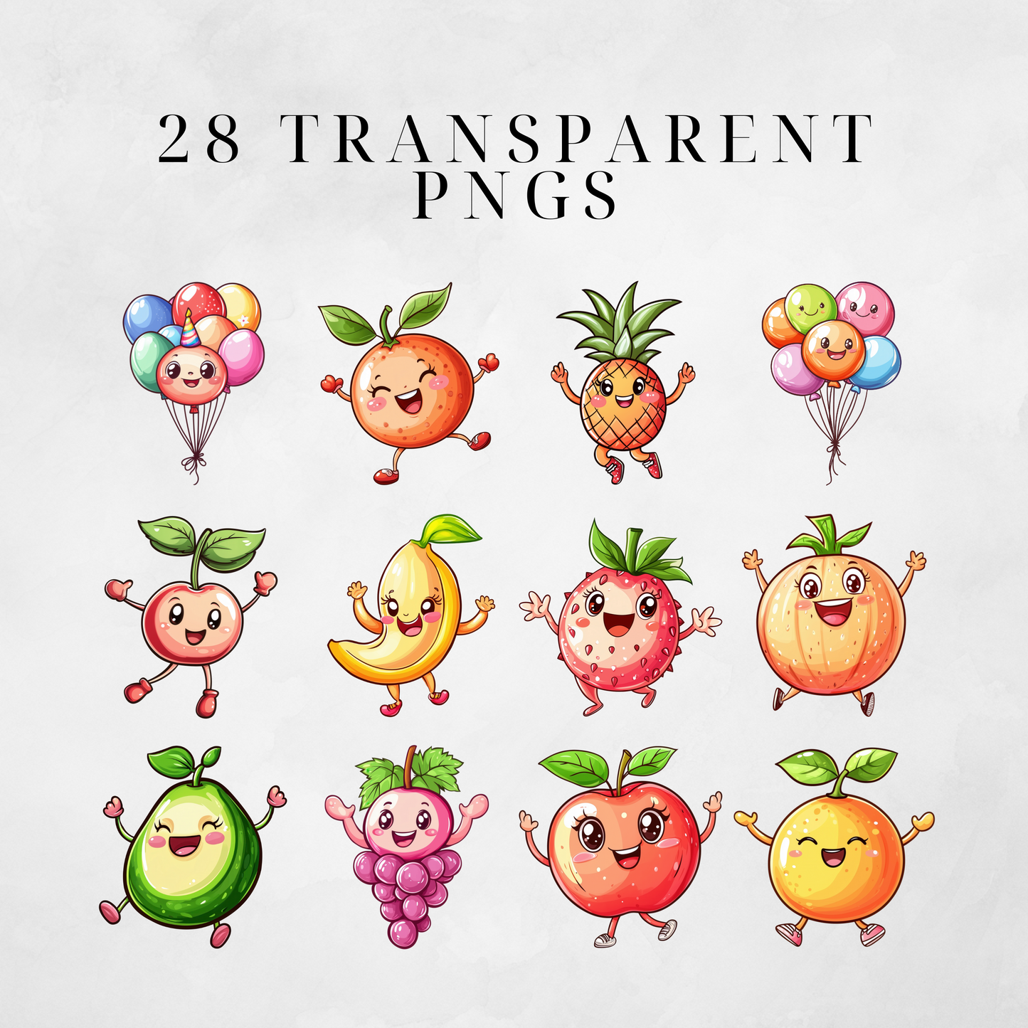Dancing Fruit Clipart Pack