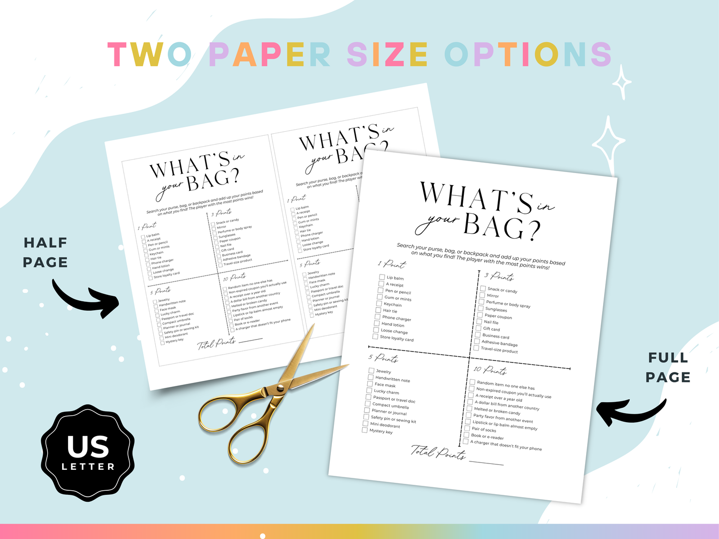 What's in Your Bag? - Birthday Party Game