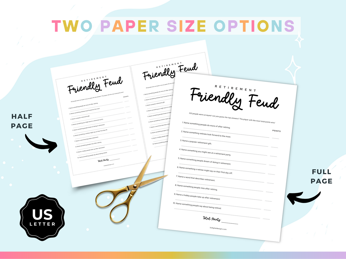 Retirement Party Game - Friendly Feud