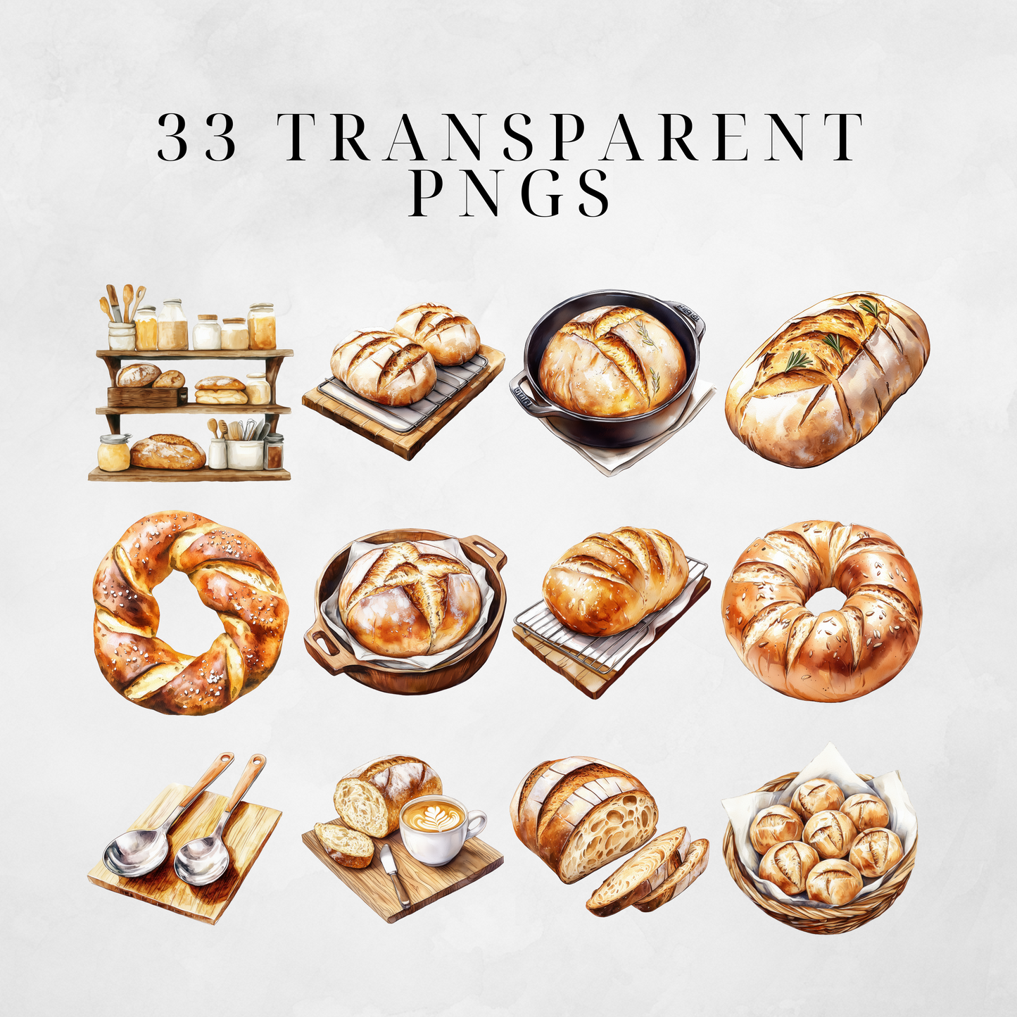Sourdough Love Clipart Pack