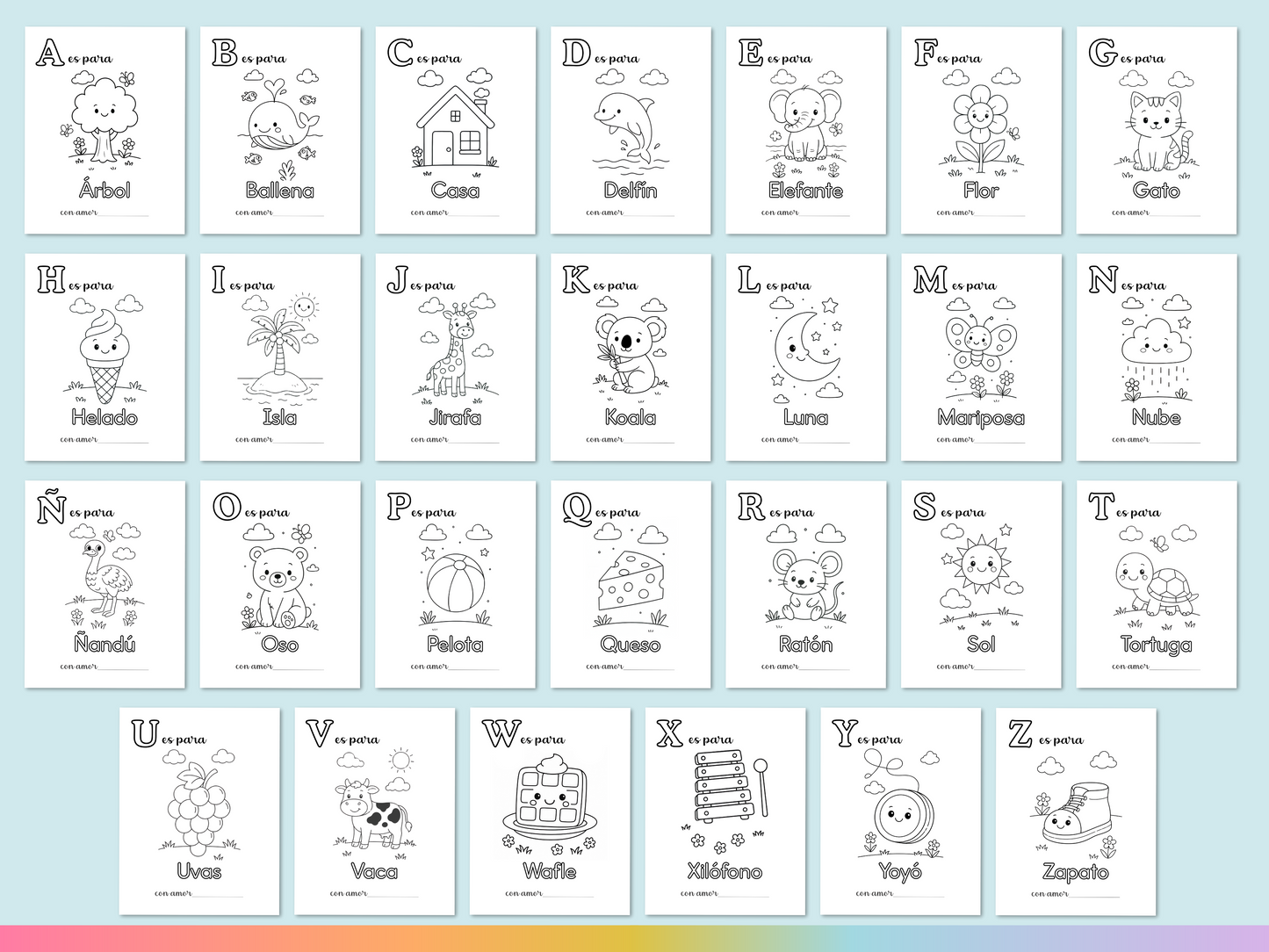 Baby's First ABC Coloring Book in Spanish (El Primer Libro ABC del Bebe)