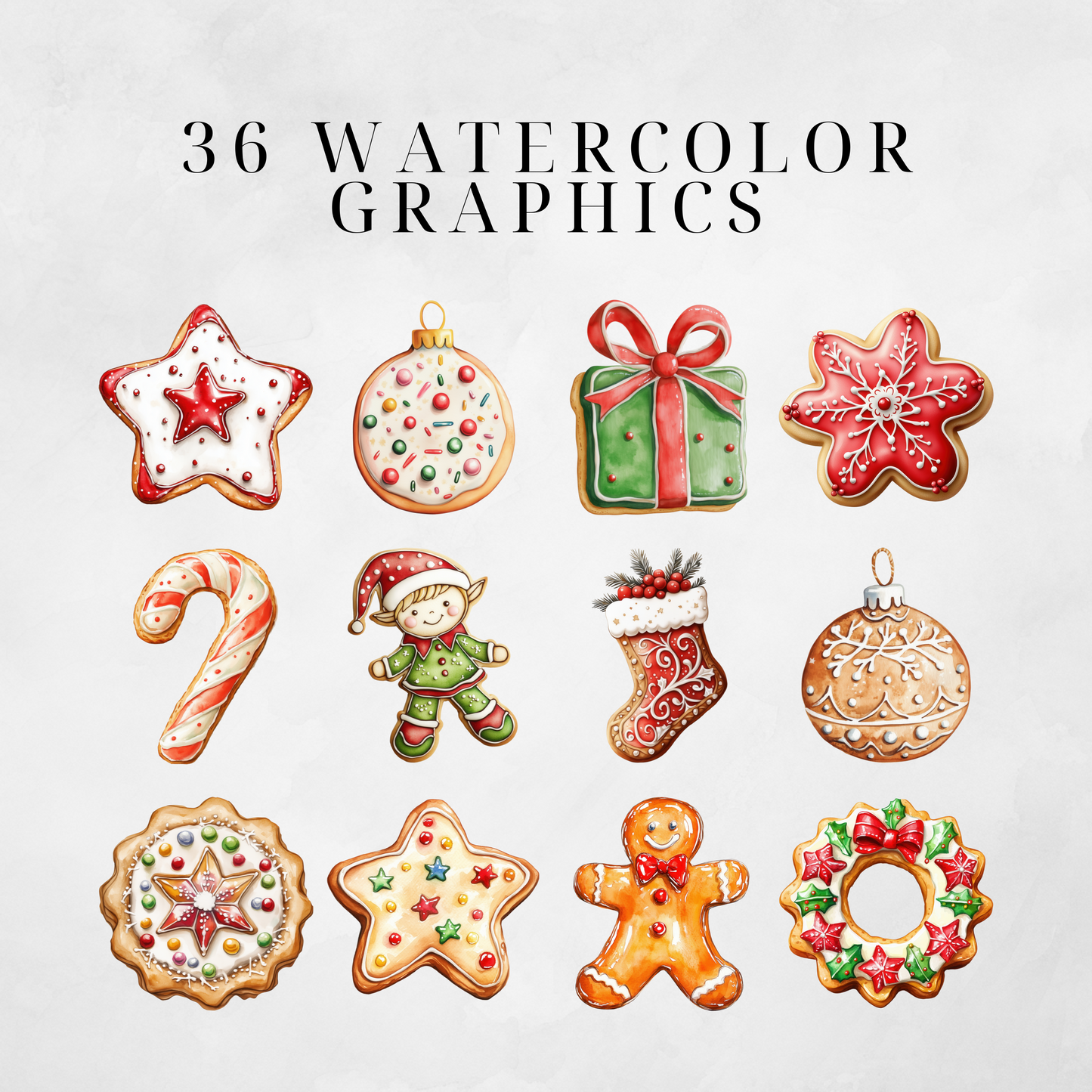 Christmas Cookies Clipart Pack