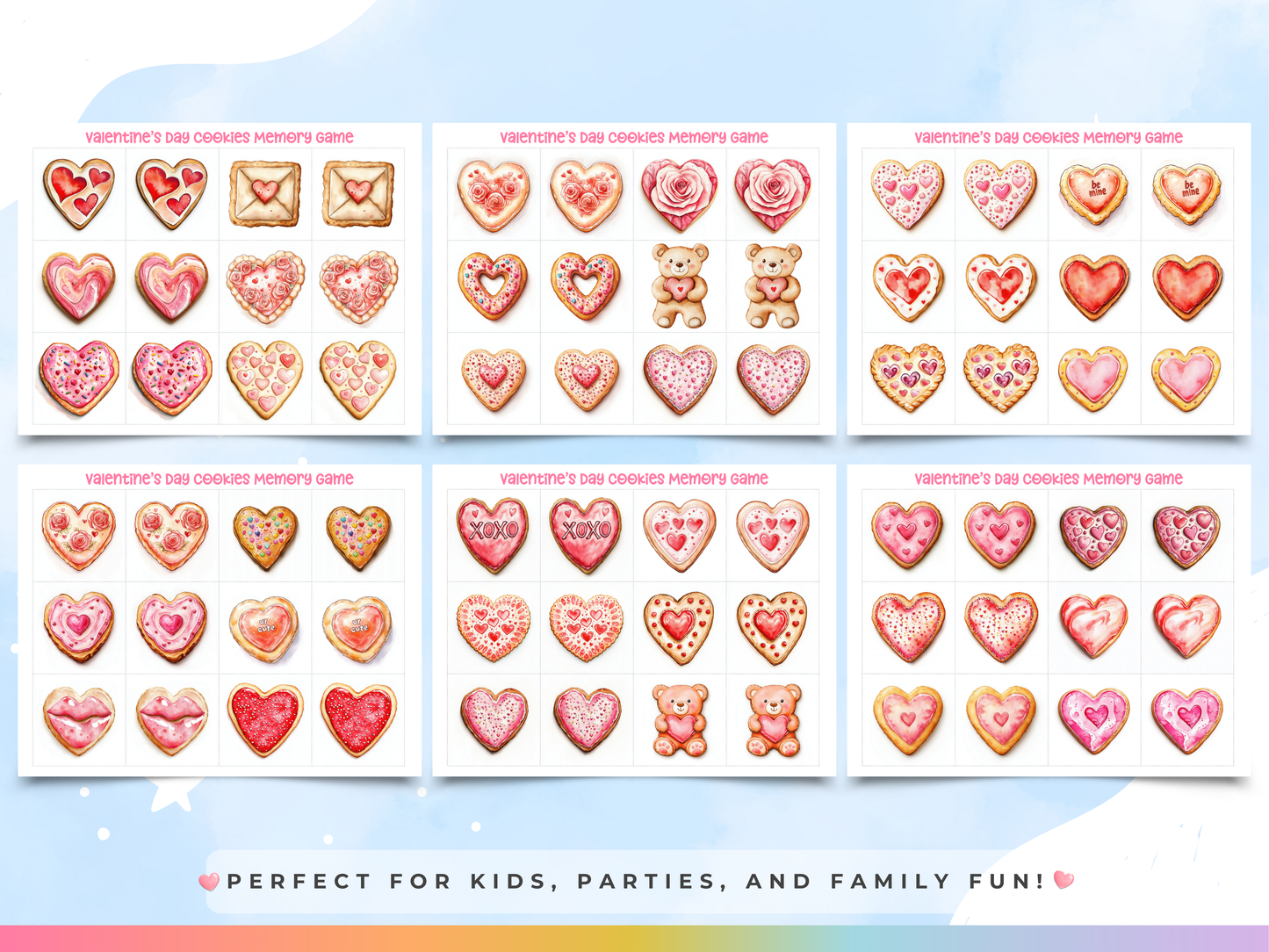 Valentine's Day Cookies Memory Game
