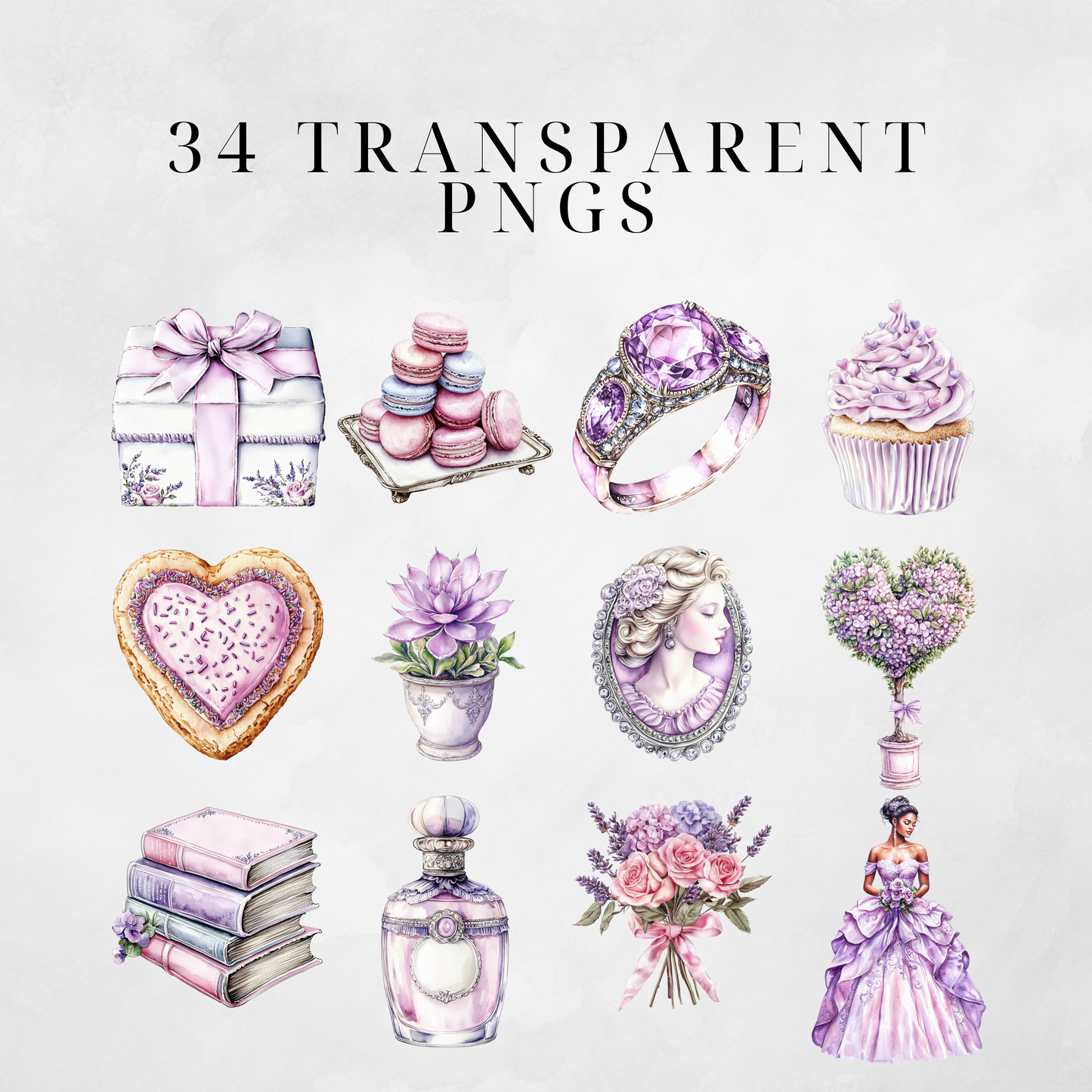 Grandmillenial Valentine's Day Clipart Pack