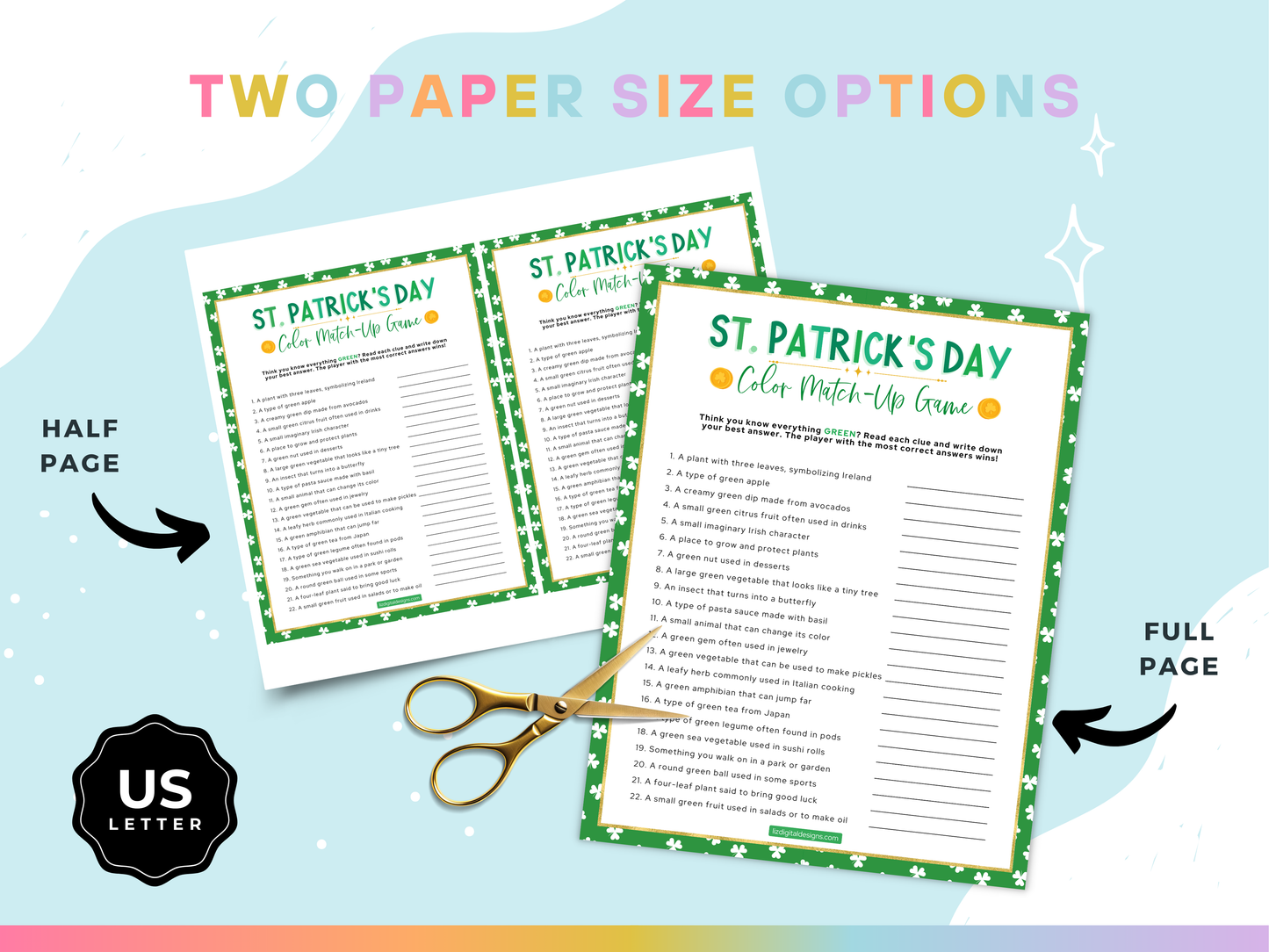 St. Patrick's Day Color Match-Up Game
