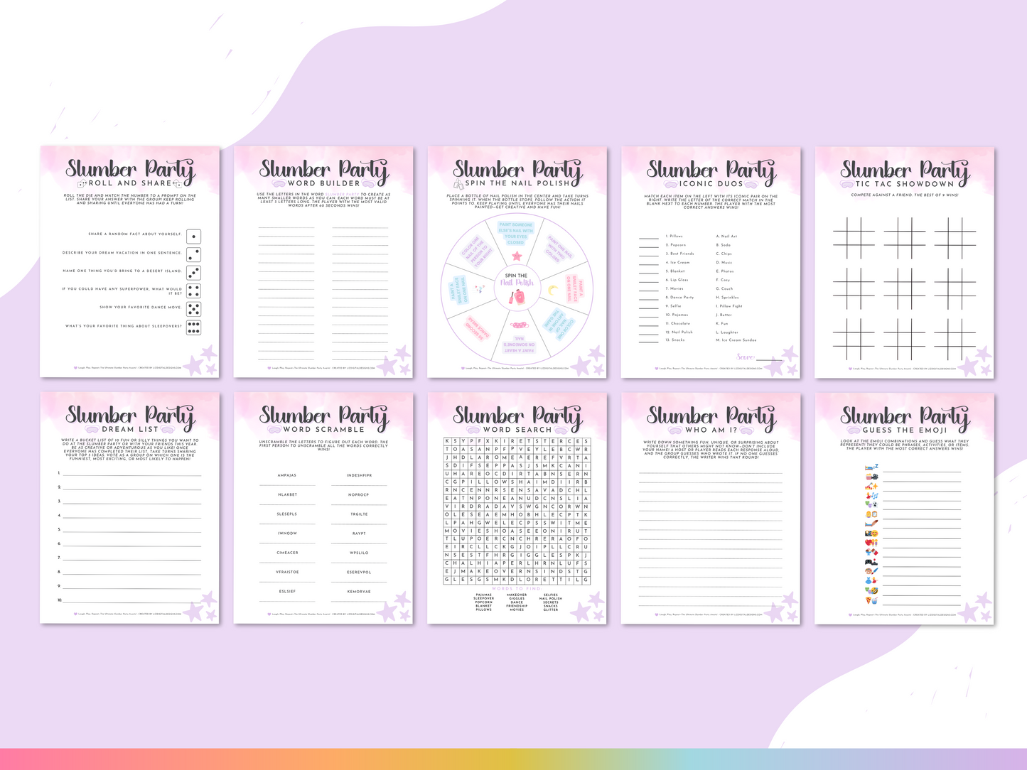 Slumber Party Game Pack
