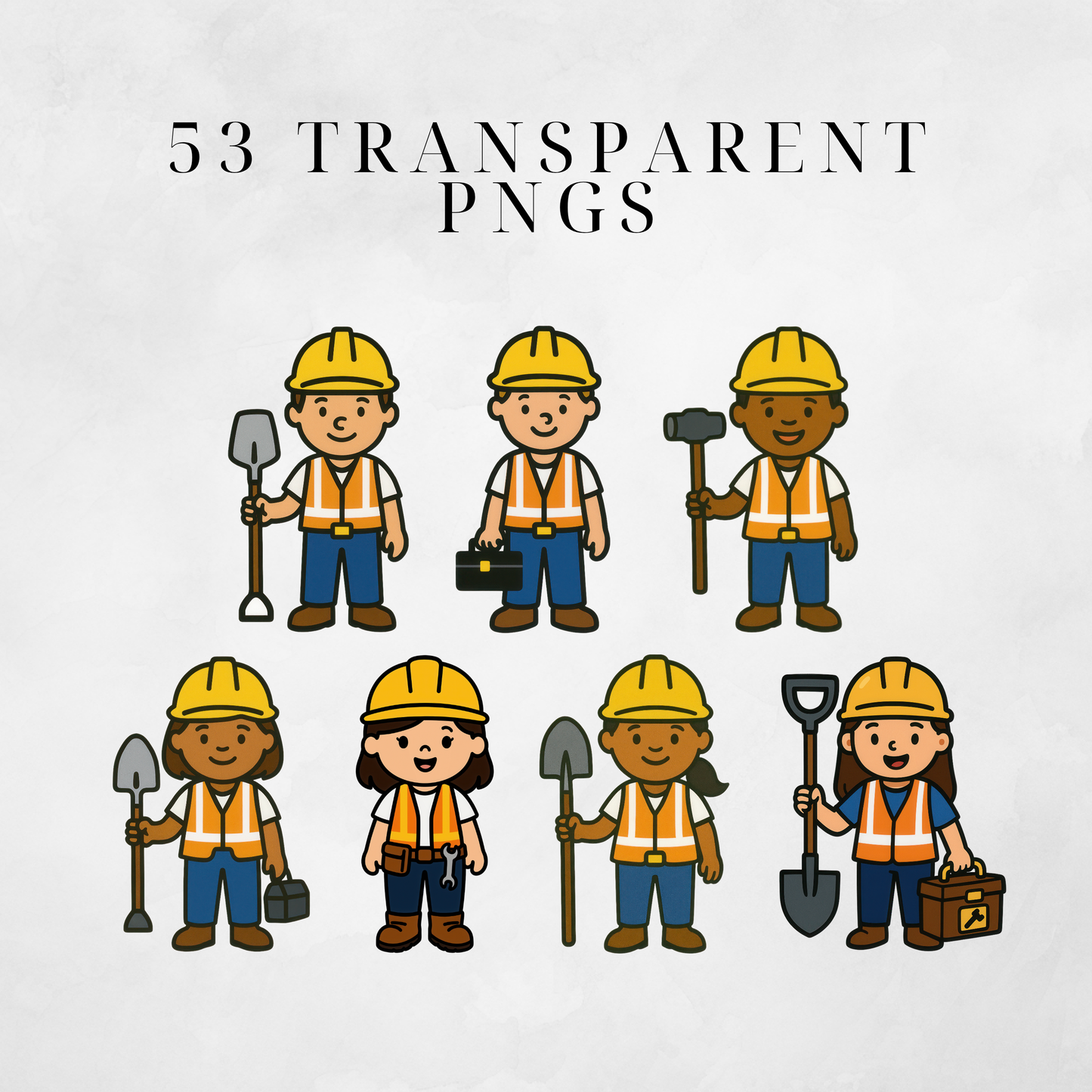 Construction Birthday Party Clipart Pack