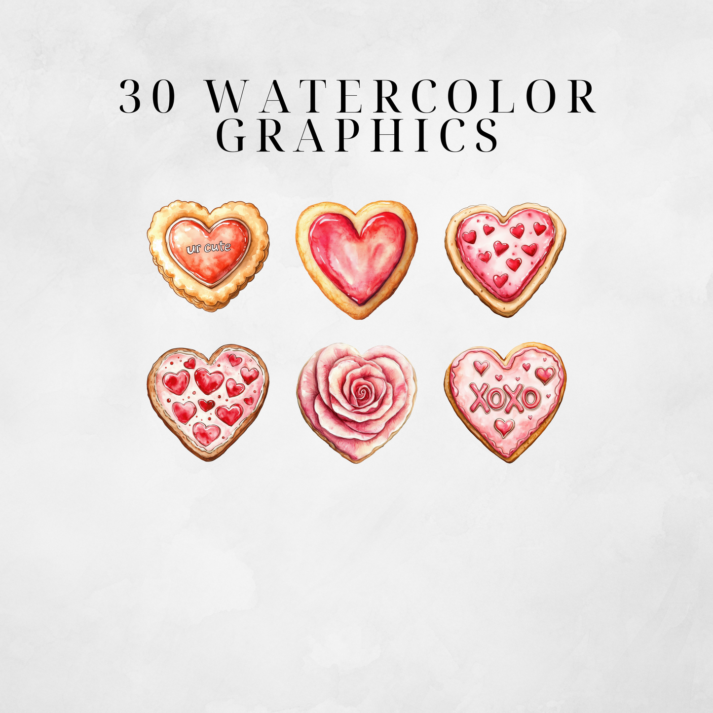Valentine's Day Cookies Clipart Pack
