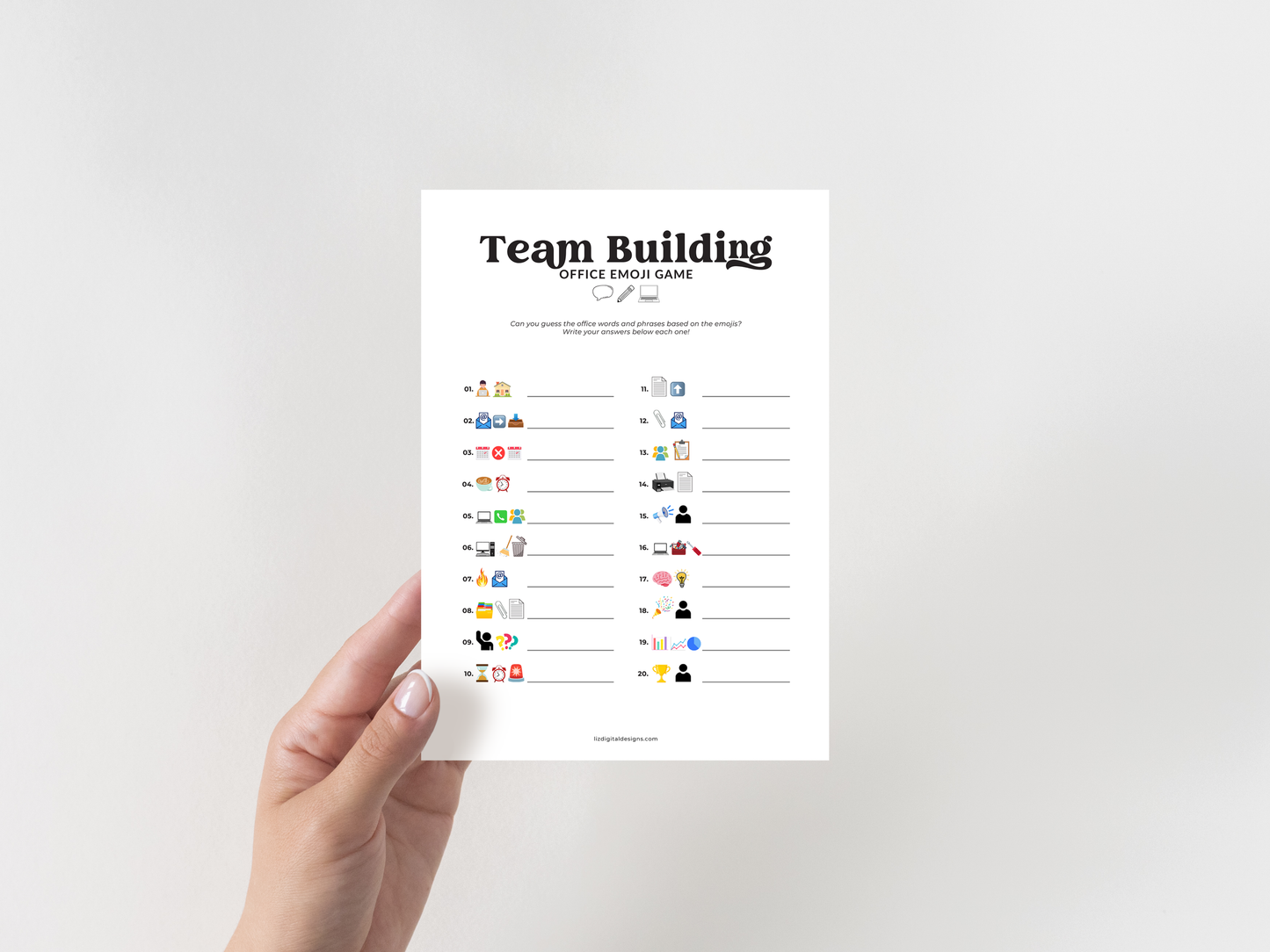 Team Building Office Emoji Game