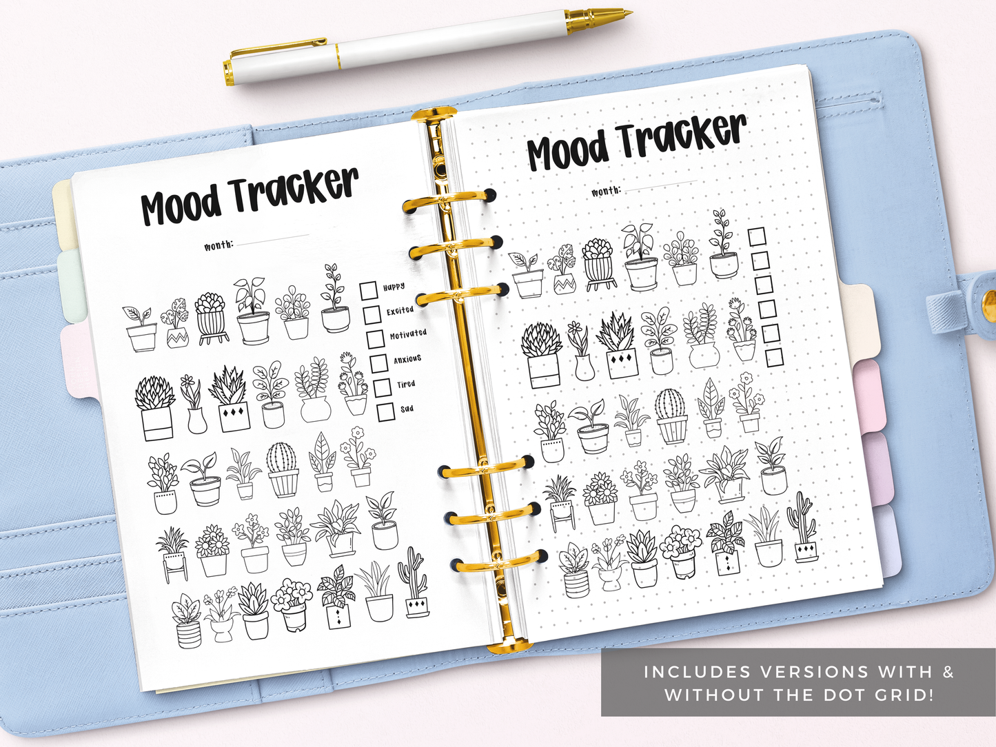 Plants Mood Tracker (Planner Insert)