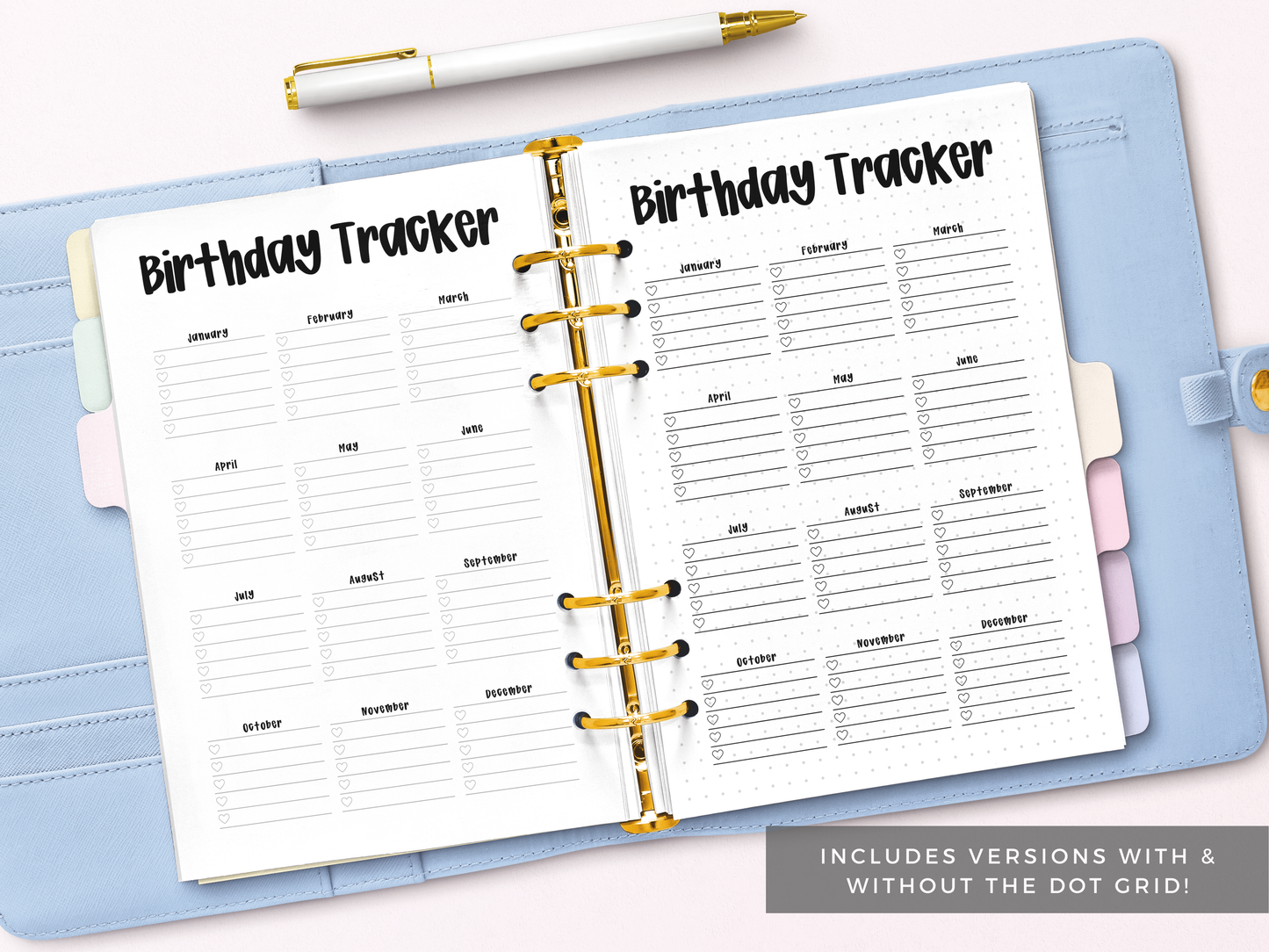 Birthday Tracker (Planner Insert)