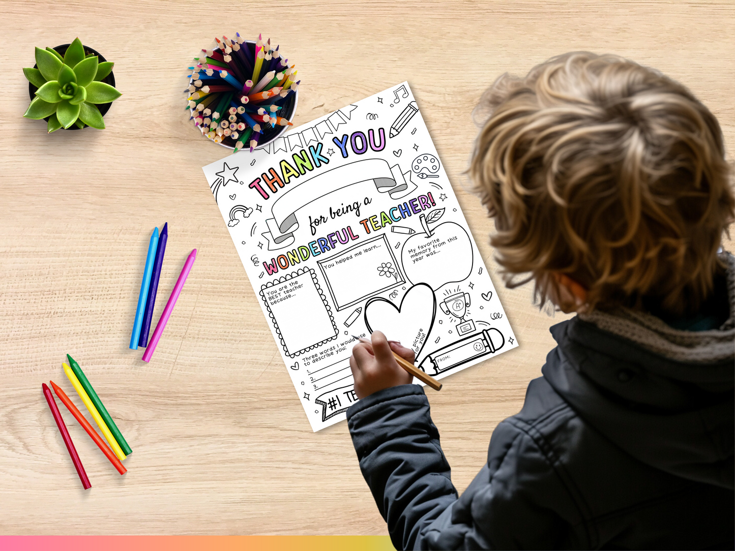 Teacher Appreciation Coloring Page