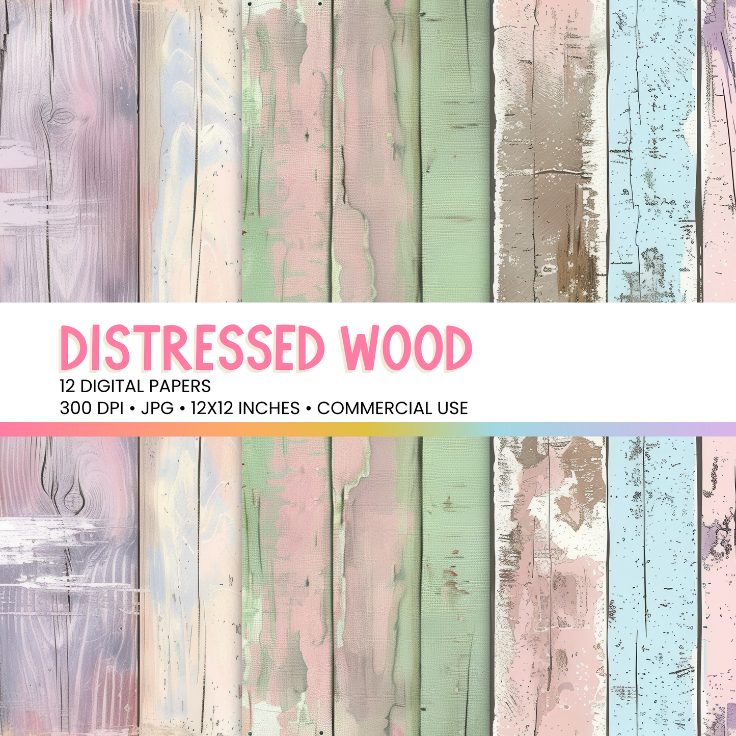 Distressed Wood Digital Papers
