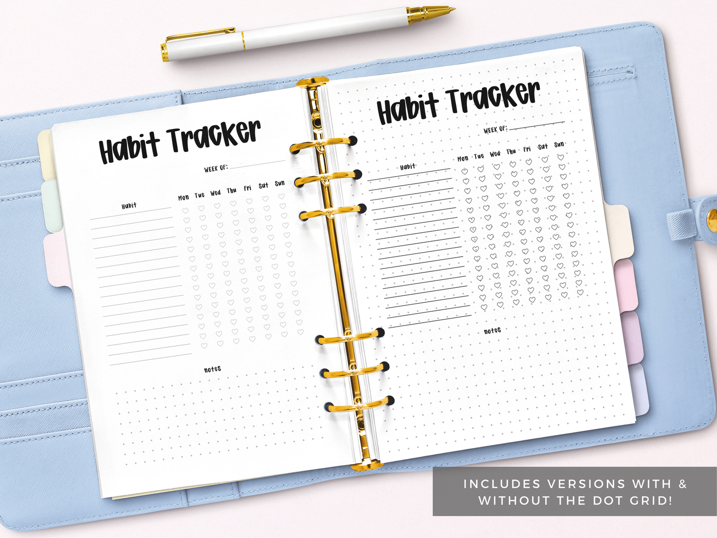 Weekly Habit Tracker (Planner Insert)