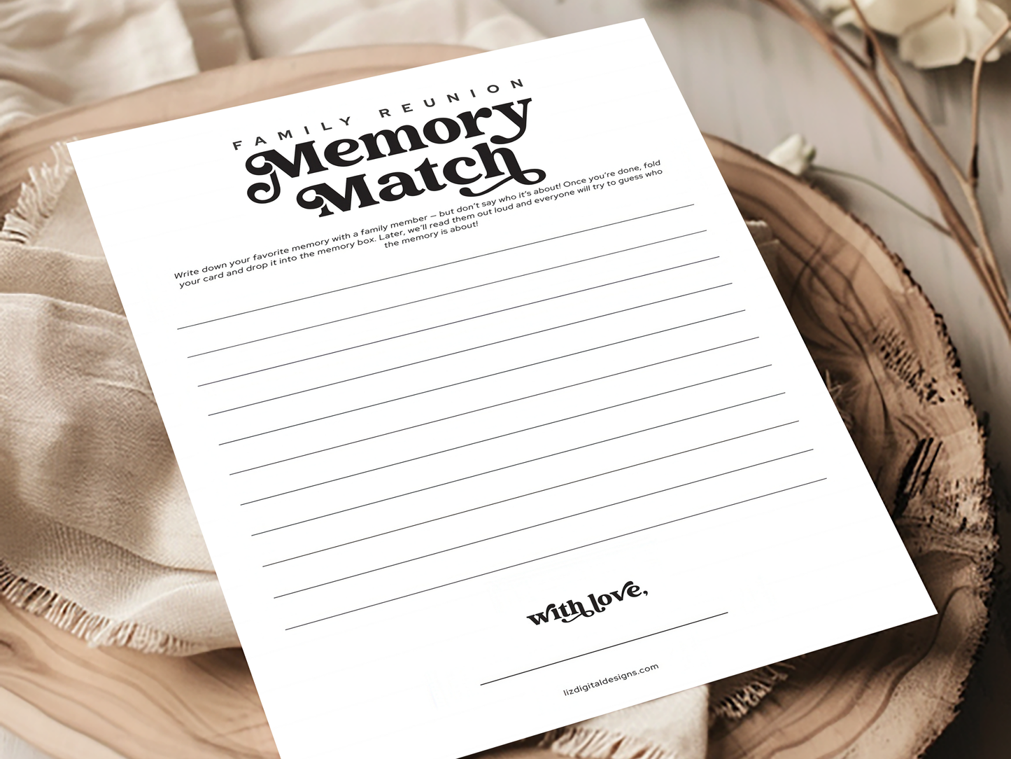 Family Reunion - Memory Match