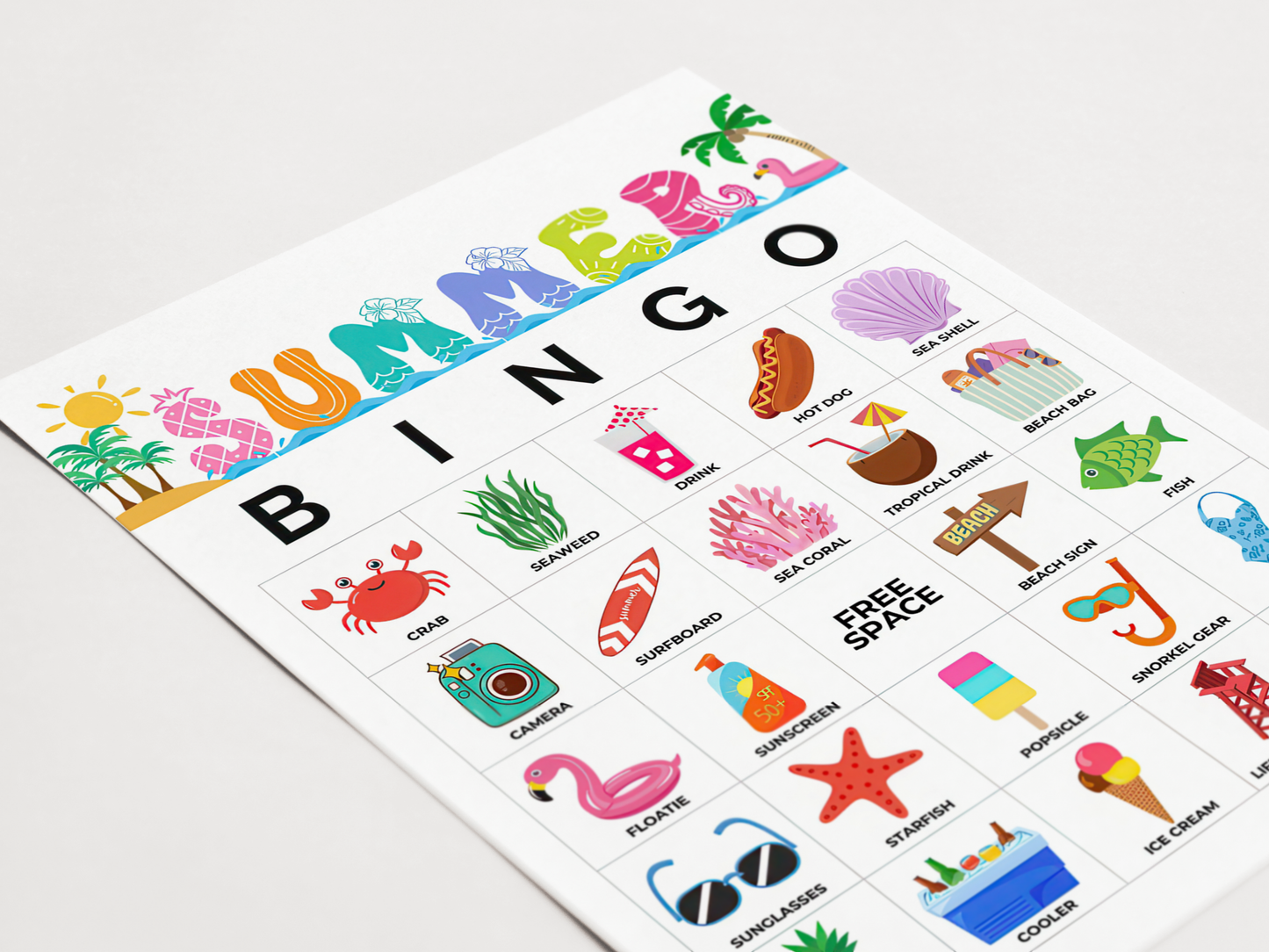 Summer Bingo Cards