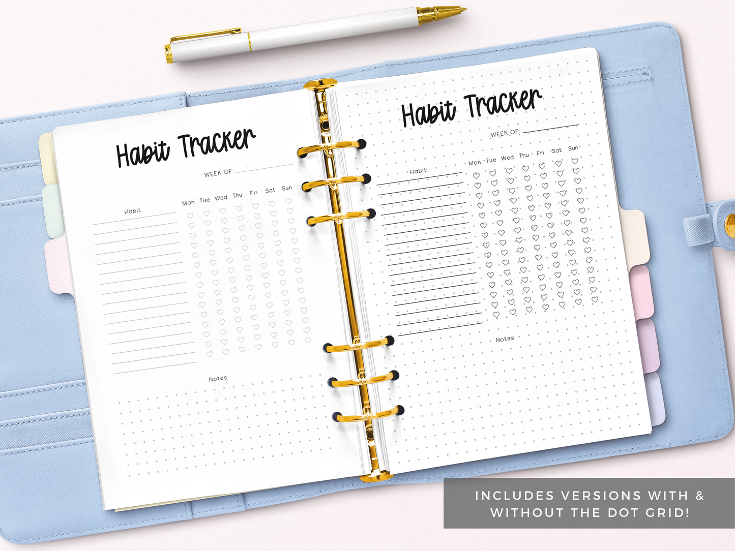 Weekly Habit Tracker (Planner Insert)