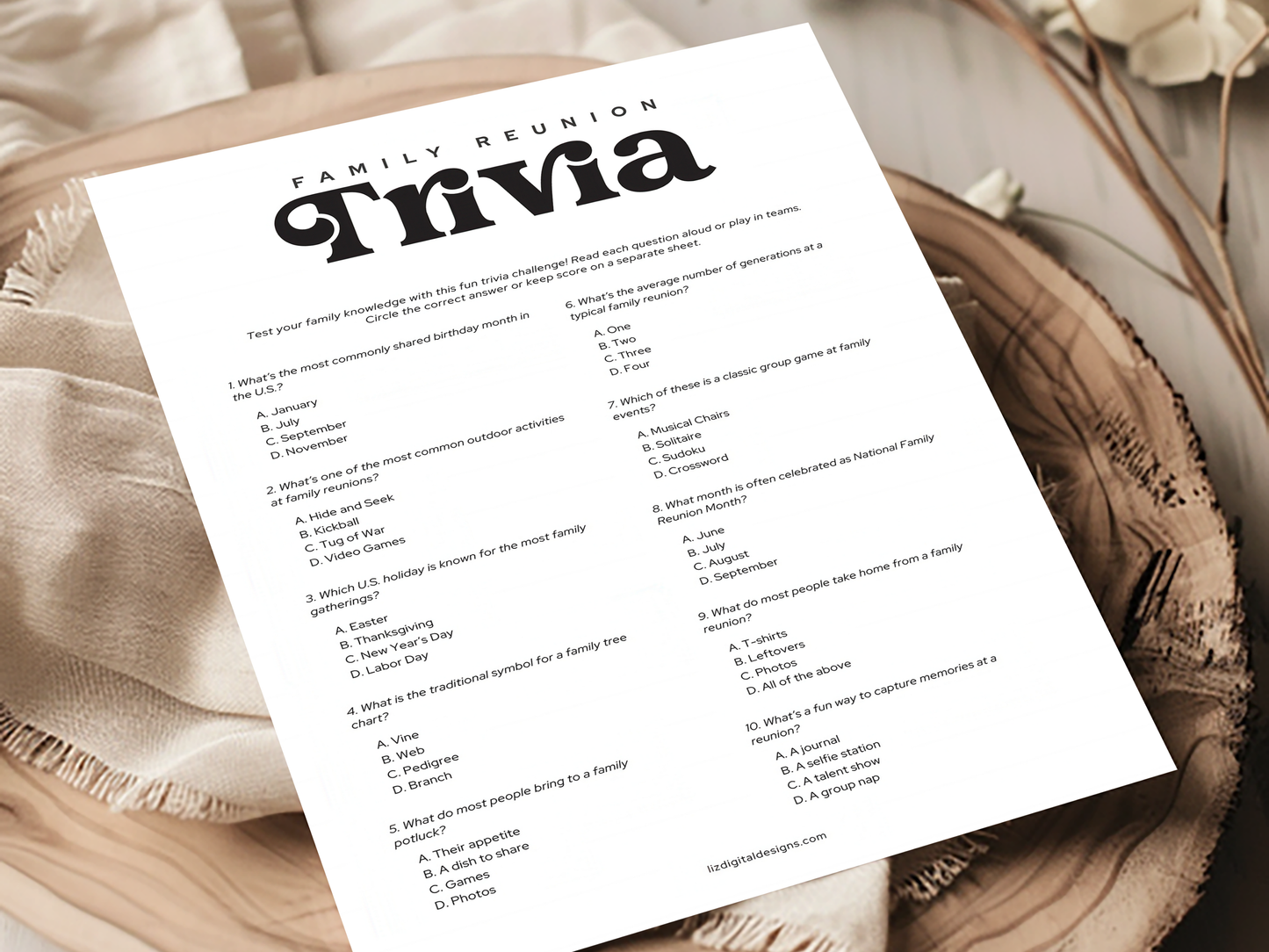 Family Reunion - Trivia