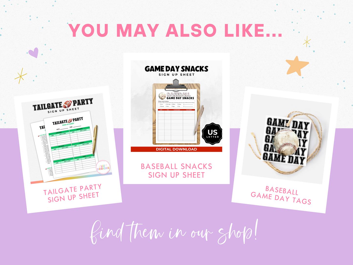 Baseball Game Day Treat Tags
