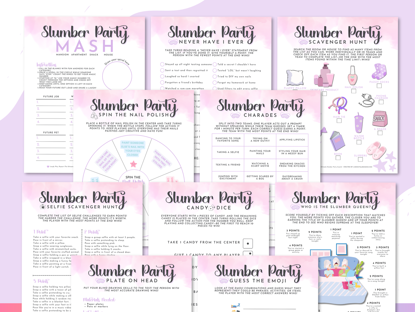 Slumber Party Game Pack