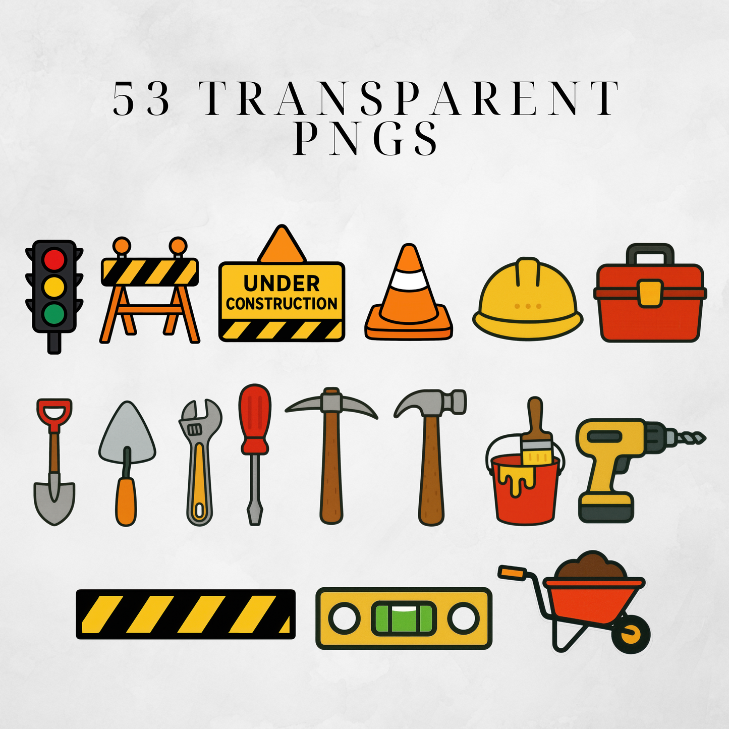Construction Birthday Party Clipart Pack
