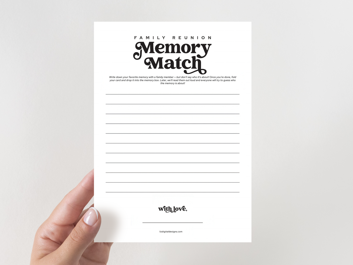 Family Reunion - Memory Match