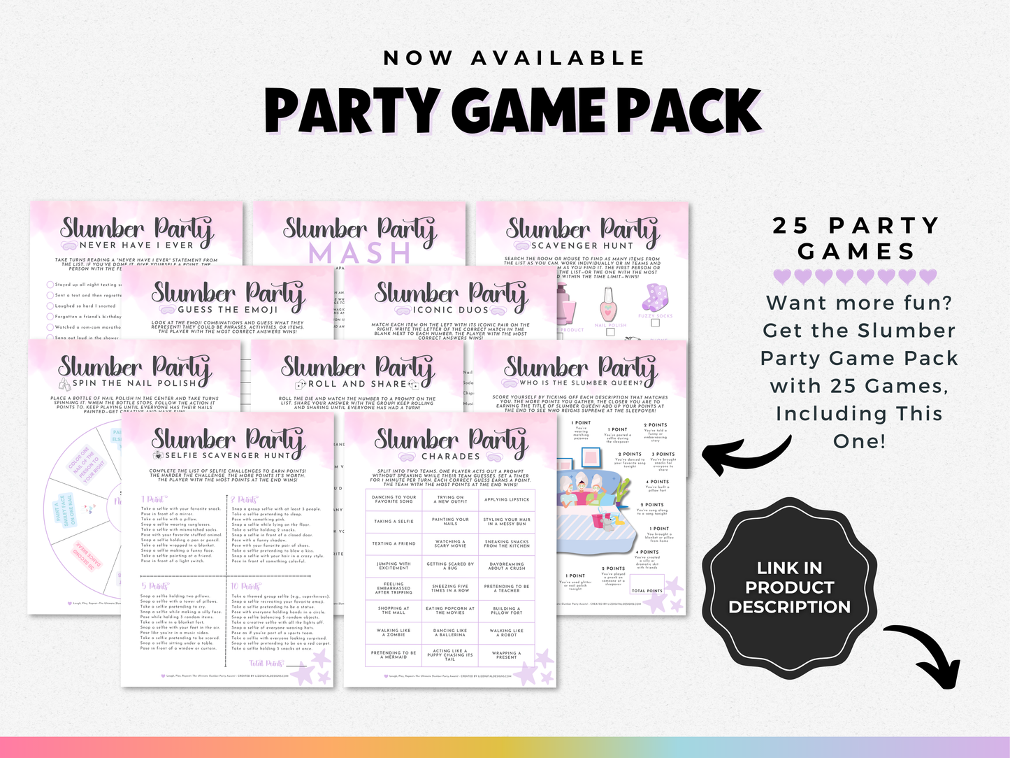 Slumber Party Scavenger Hunt