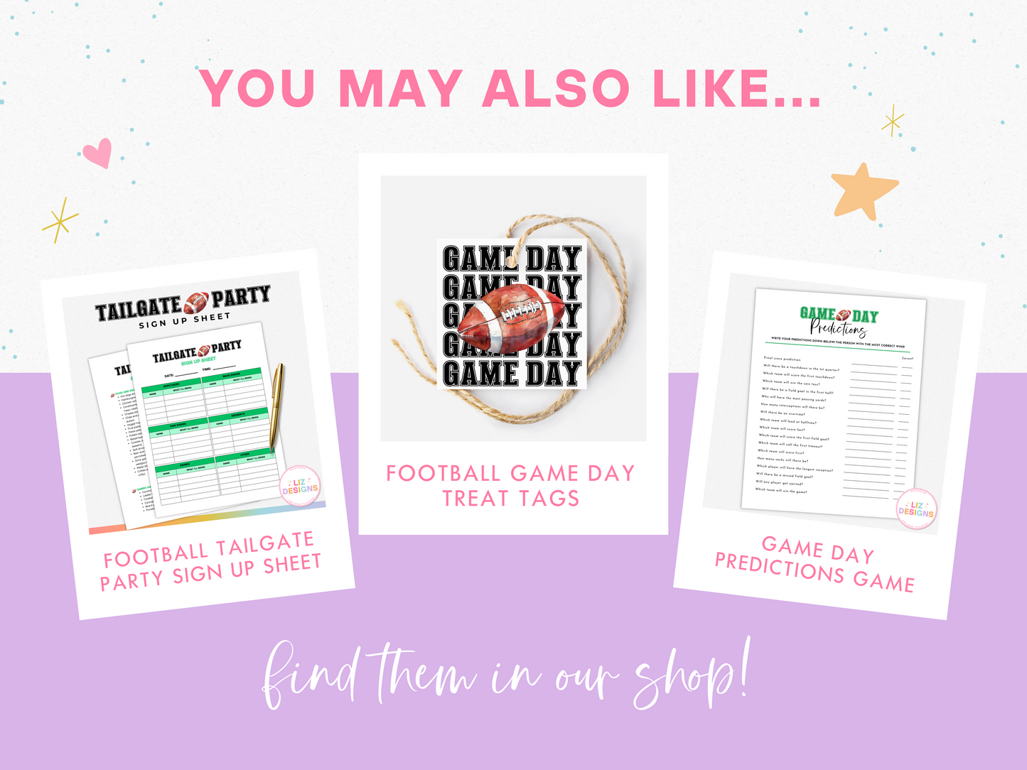"The Big Game" Football Watch Party Sign Up Sheet