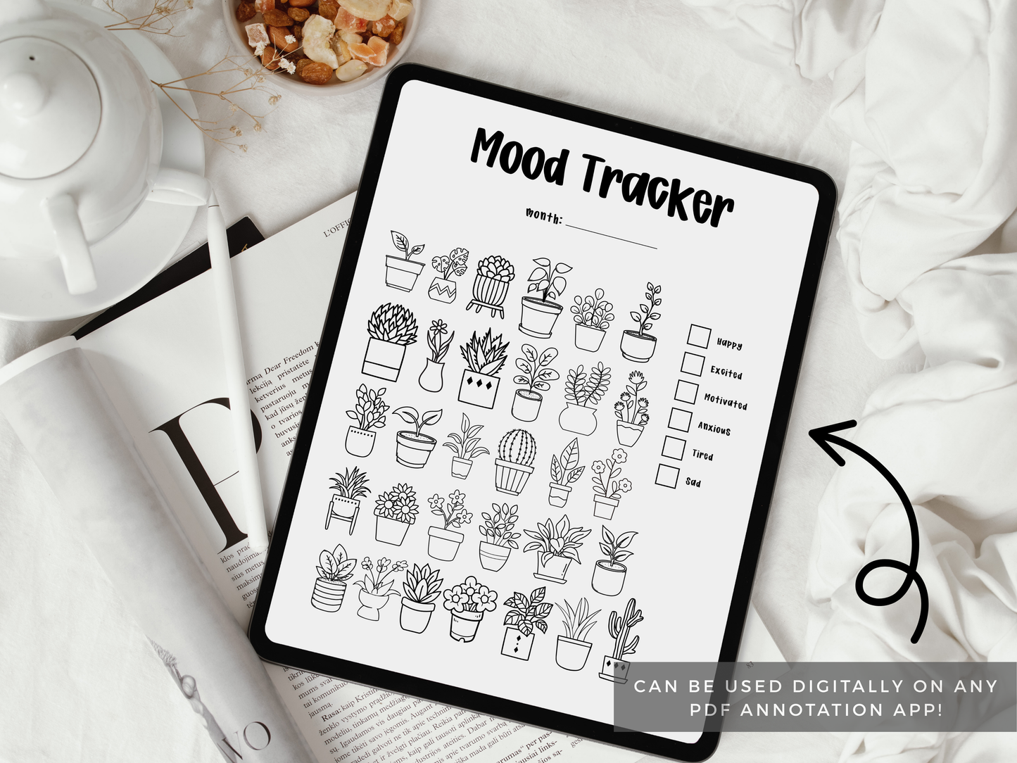 Plants Mood Tracker (Planner Insert)