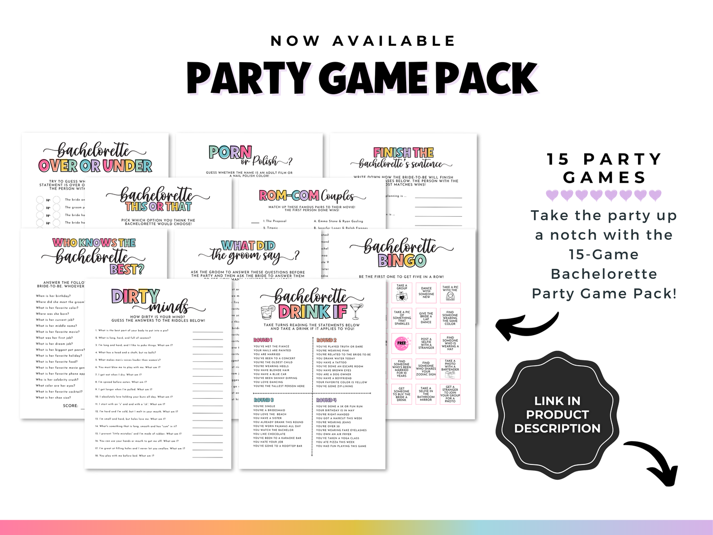 Bachelorette Party Drunk Dice - Naughty Edition