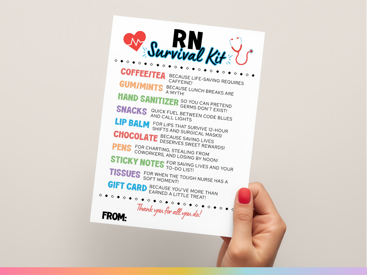 RN Survival Kit Tags