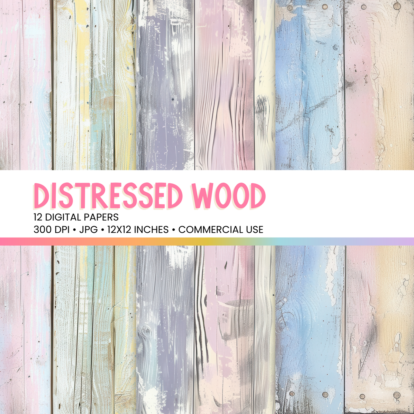 Distressed Wood Digital Papers