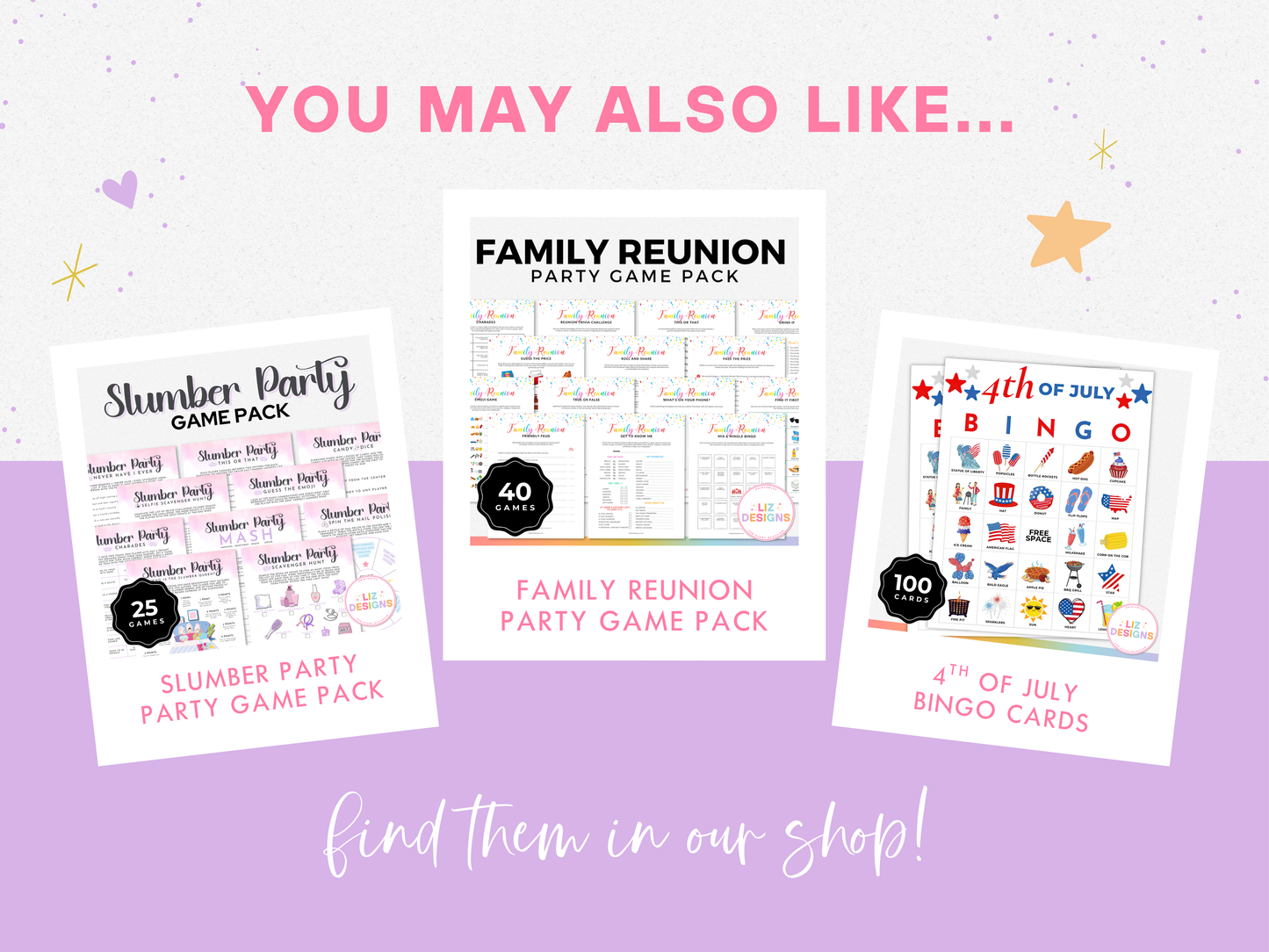 Summer Bingo Cards
