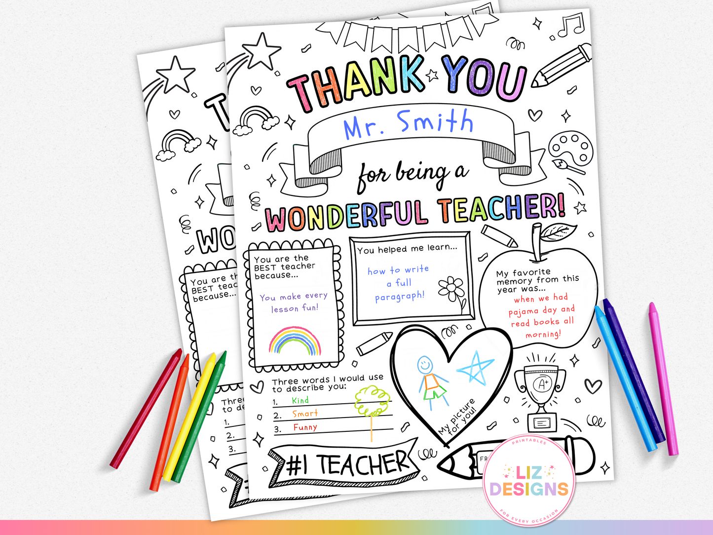 Teacher Appreciation Coloring Page