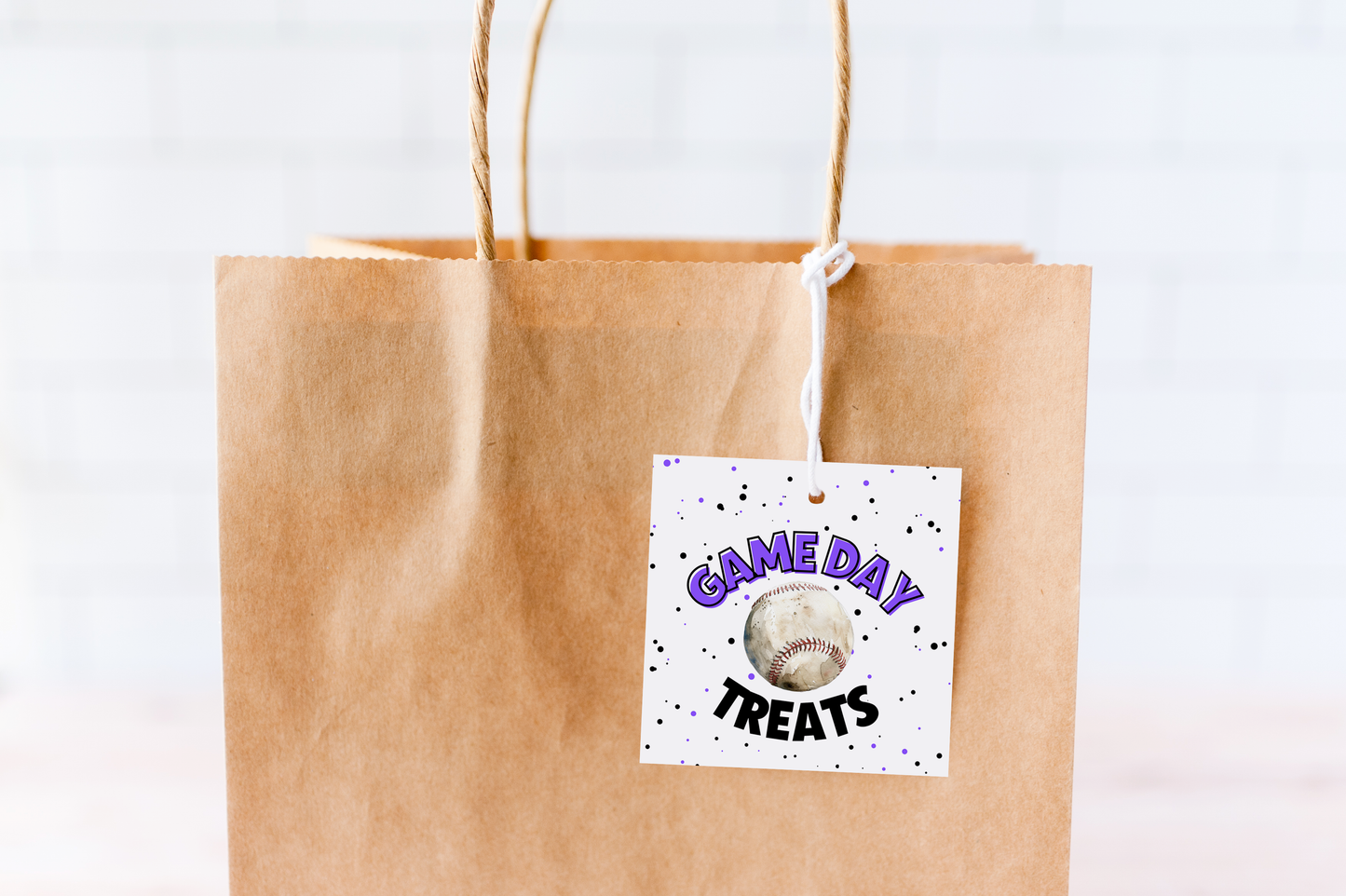 Baseball Game Day Treat Tags