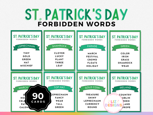 St. Patrick's Day Forbidden Words Game