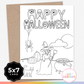 Halloween Coloring Card