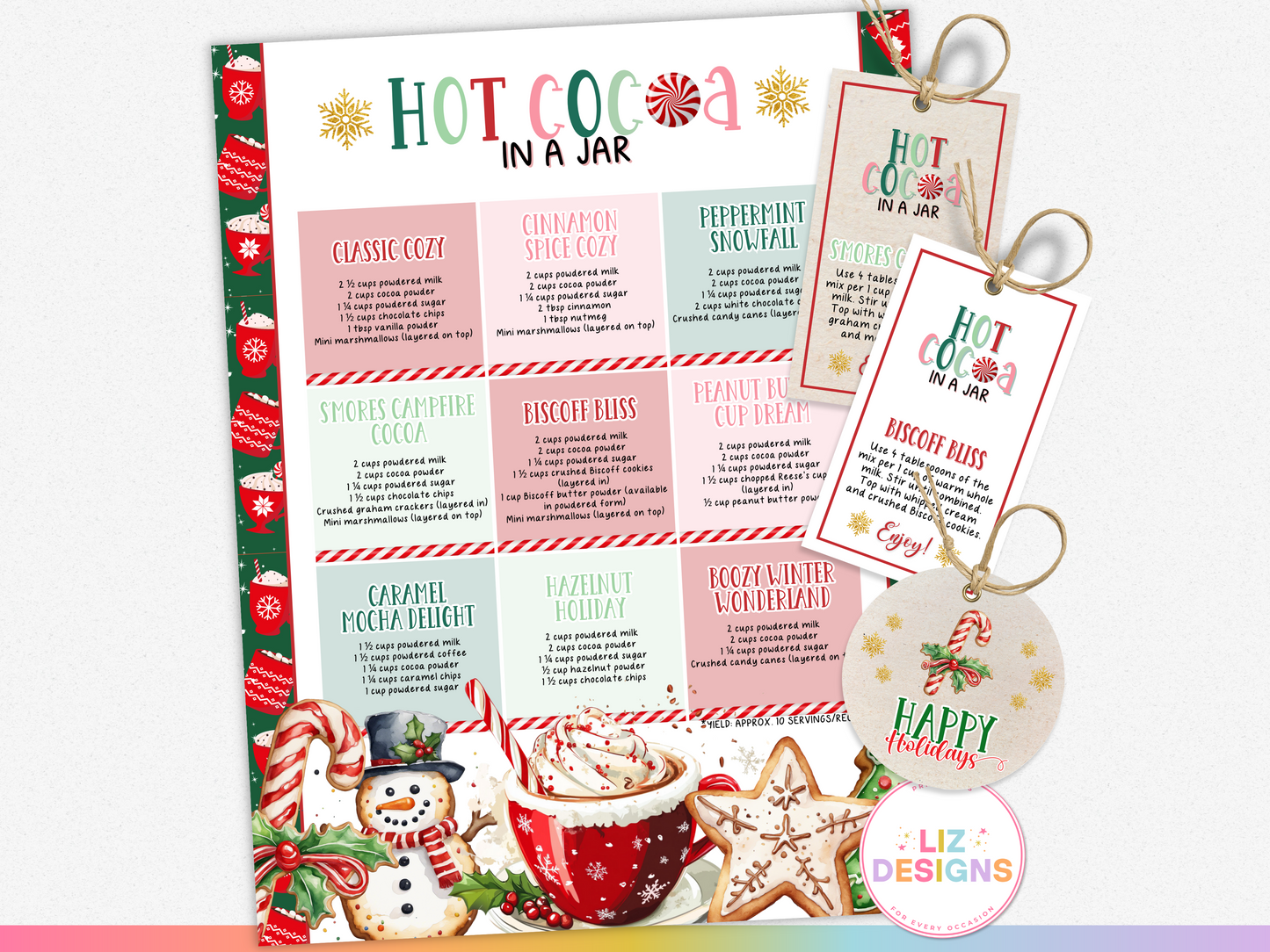 Hot Cocoa in a Jar Tags