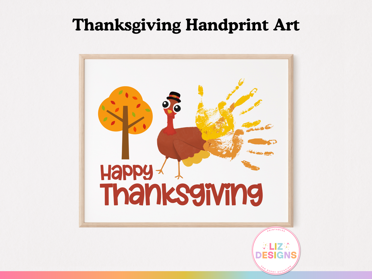 Happy Thanksgiving Handprint Art