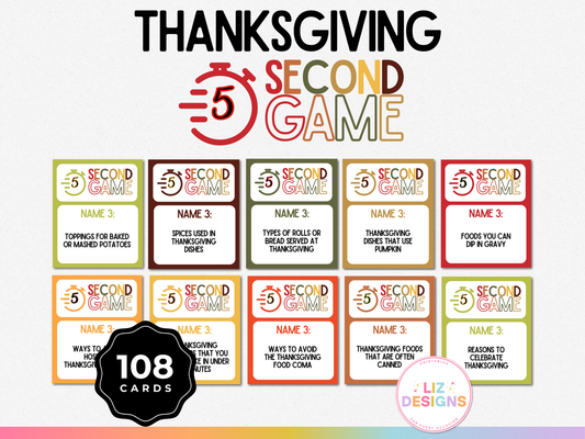 Thanksgiving 5 Second Game