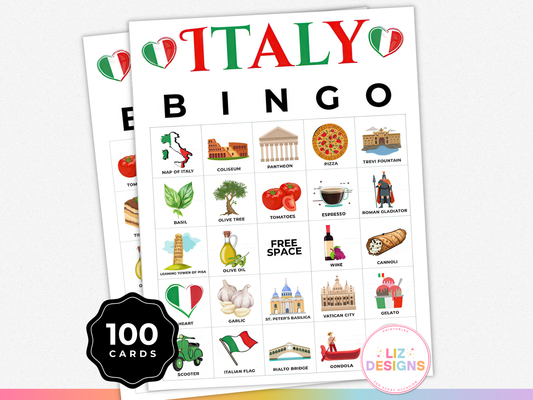 Italy Bingo Cards