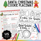 Santa Christmas Cookie Placemat