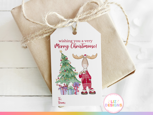 Merry Christmoose Gift Tag