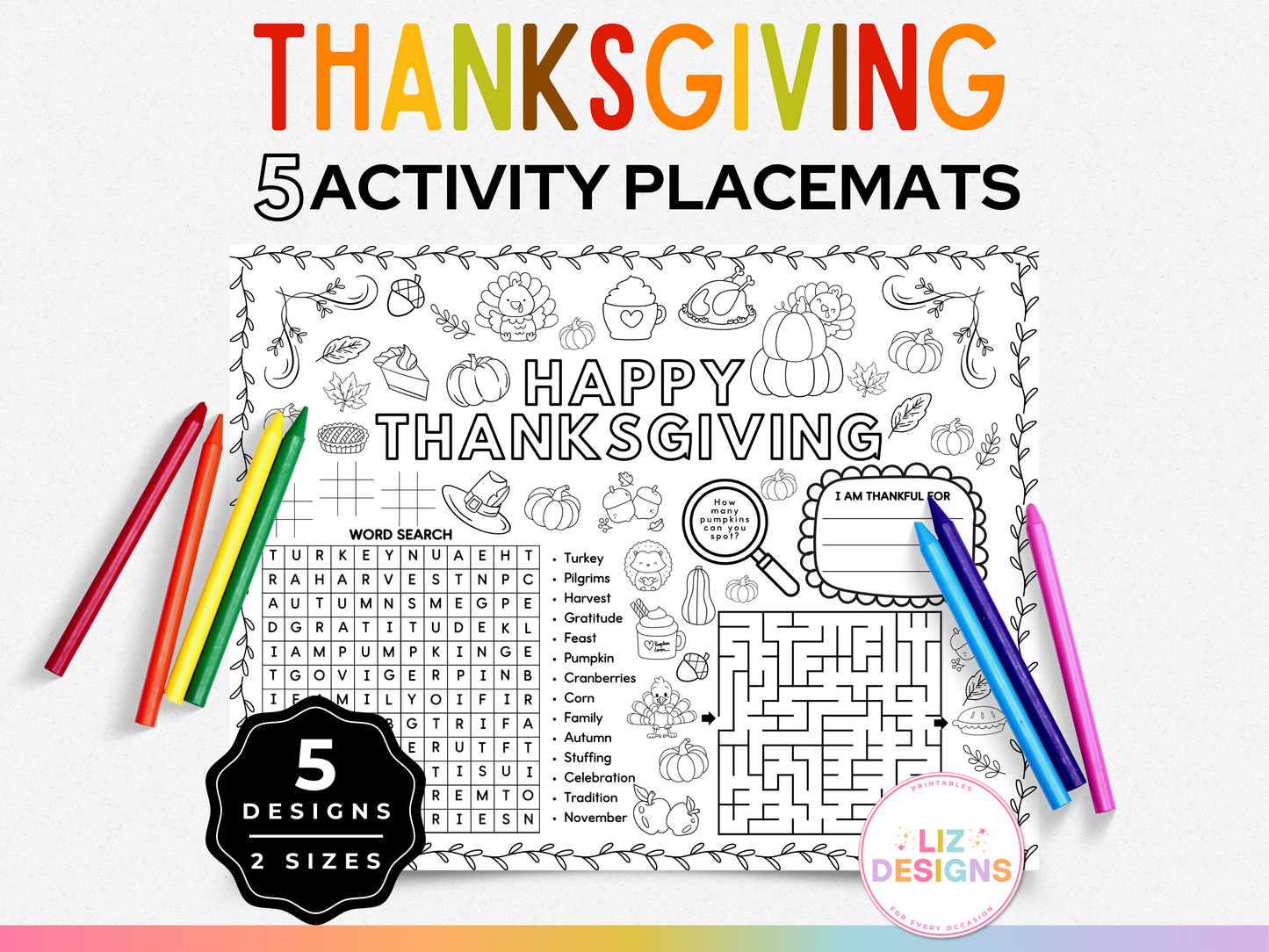 Thanksgiving Activity Placemats