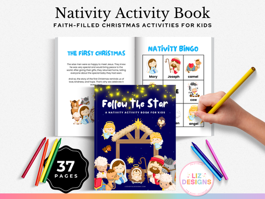 Follow the Star: Nativity Activity Book for Kids