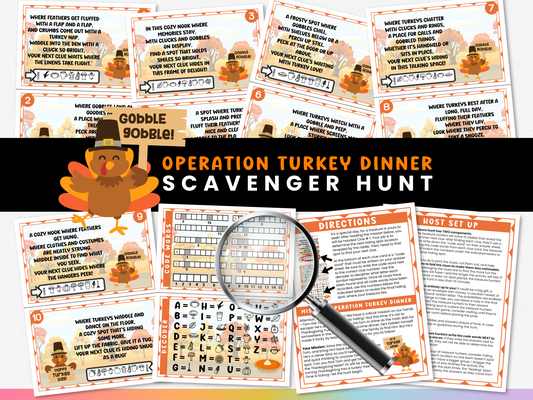 Thanksgiving Scavenger Hunt - Operation Turkey Dinner