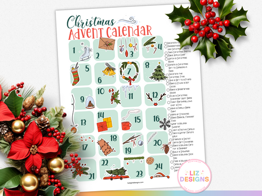 Christmas Countdown Advent Calendar (Green)