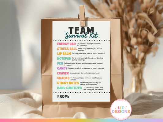 Team Survival Kit Tags