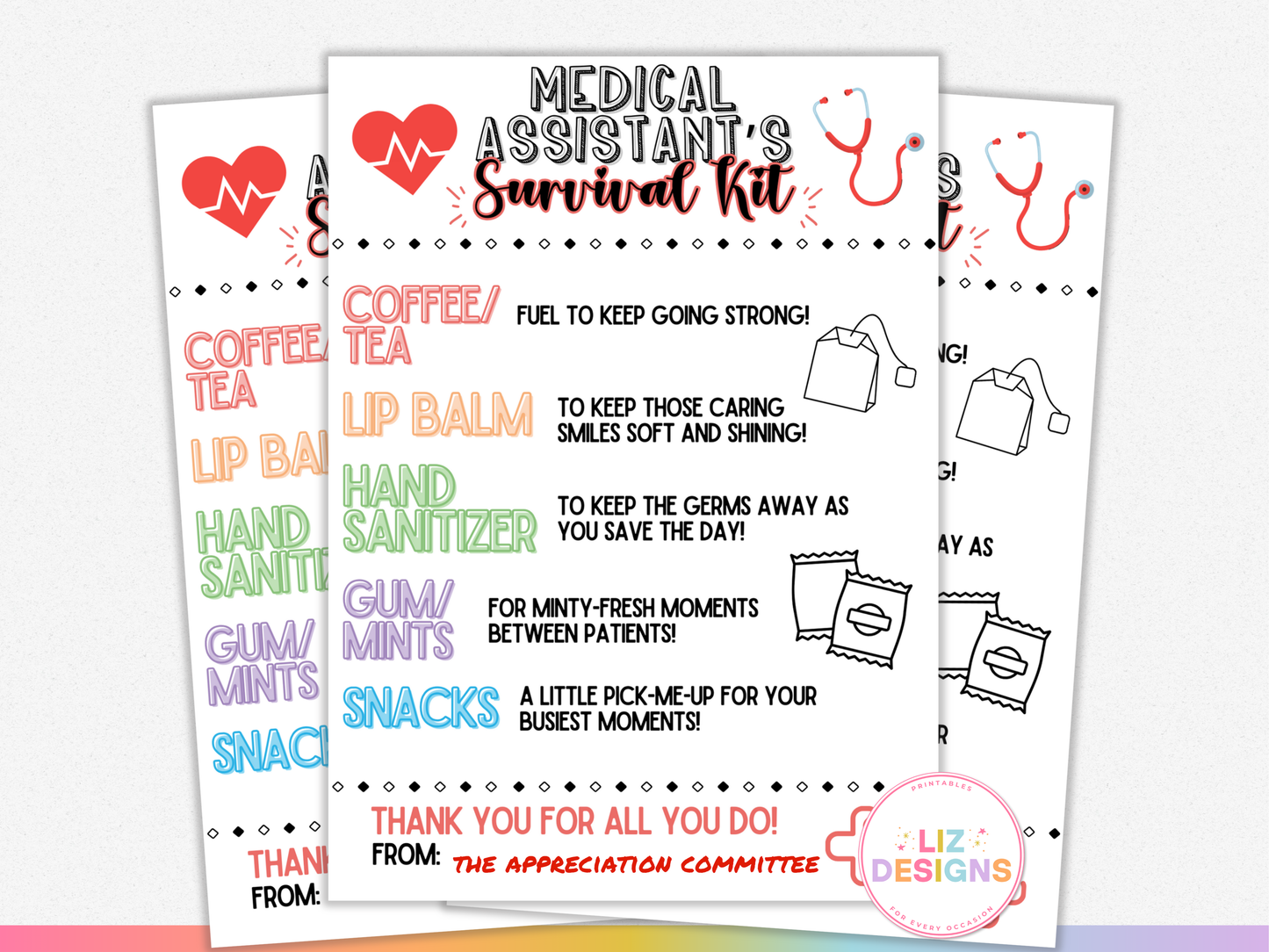 Medical Assistant's Survival Kit Tags